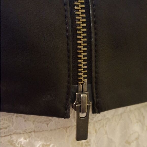 Vince Collarless Leather Jacket Size Sm - Picture 5 of 8